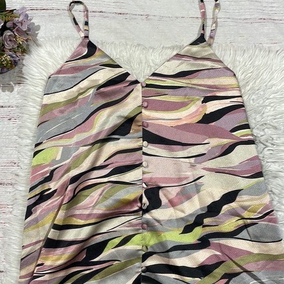 NWT TED BAKER Warrenn Printed Button Through Cami Midi Dress Dusky Pink - Picture 10 of 12